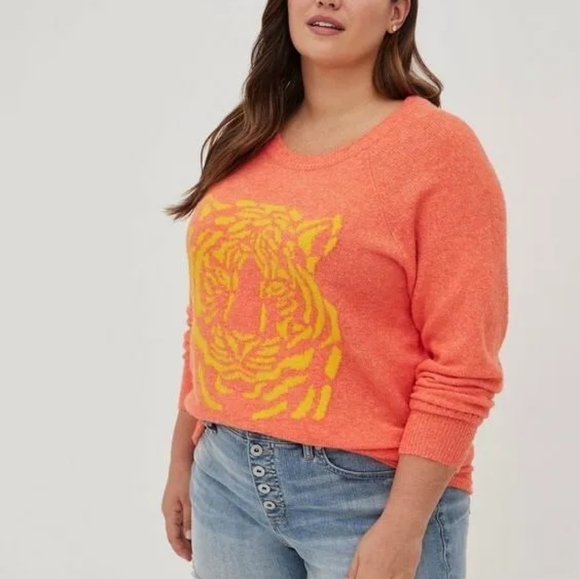 Torrid orange graphic print Tiger size 5 - Picture 6 of 9